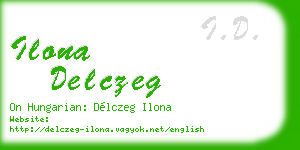 ilona delczeg business card